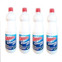 Cloro Gel Sapolio Pack x 4 botellas 980 ml.